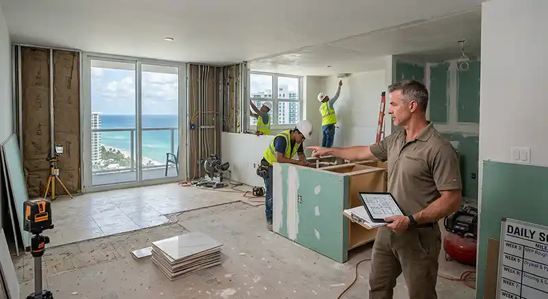 condo open concept renovation